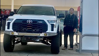 2022 Toyota Tundra MPG on 37 inch Yokohama Geolandar MT and 35 inch lift 😱😱😱soo bad yet so good [upl. by Yednarb552]