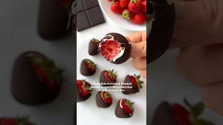 Healthy Dessert Idea😍🍓🍫 easyrecipes healthydessert healthyrecipes [upl. by Naraa801]