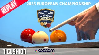 European Championship 1 Cushion Semi Final 2023 De Bruijn vs Justice [upl. by Jansen74]