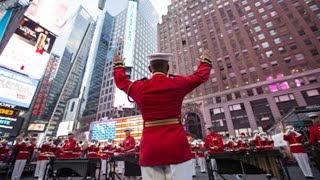 USMC “ The Commandants Own” performs in Times Square NYC  Fleet Week 2018 [upl. by Nolad168]