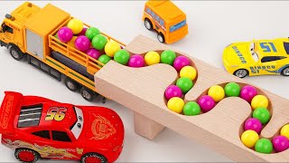 Marble Run Race ☆ HABA Slope Dump Truck amp Garbage Truck 1 [upl. by Singh]