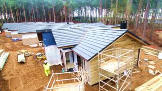 Timelapse of the Building of Lodges at Center Parcs Woburn Forest [upl. by Akinom]