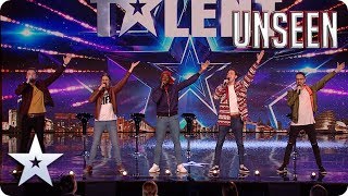 NEVER FORGET Sons of Pitches showcase the ICONIC History of BOY BANDS  Auditions  BGT Unseen [upl. by Mathilda]