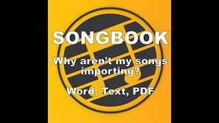 SONGBOOK importing songs  Chordpro  text  pdf [upl. by Daria828]