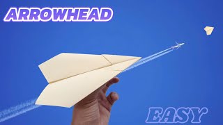 HOW TO MAKE THE TOP BEST PAPER AIRPLANE  TOP 1 ARROWHEAD [upl. by Brianna]