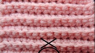 Curso Básico de Crochet  Punto Bajo tomando la Hebra Posterior [upl. by Angil]