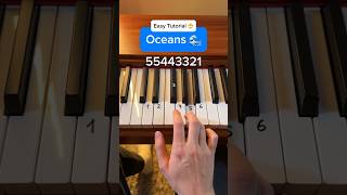 Oceans 🌊 Piano Tutorial piano tutorial pianolessons oceans [upl. by Freedman]