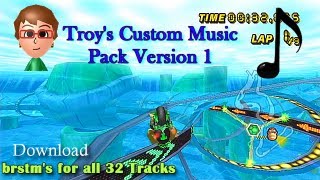 Mario Kart Wii  Troys Custom Music Pack ALL 32 Tracks  Download [upl. by Hanschen]