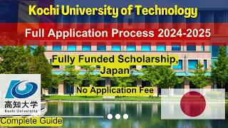 🎓 Kochi University of Technology  Special Scholarship Program  Full Scholarship  Study in Japan 🌍 [upl. by Neirol482]