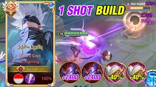 KONGMING SKIN GOJO SATORU 1 SHOT BUILD  BROKEN DAMAGE  HONOR OF KINGS [upl. by Gurias]