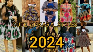 Cute Ankara styles 2024  Ankara short gown styles  African dresses in pagne 2023 African fashion [upl. by Etrem]