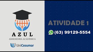 ATIVIDADE 1  BEDU  ATIVIDADES DE ACADEMIA  542024 [upl. by Emanuel]