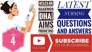 PROMETRIC NURSING EXAM PRACTICE QUESTIONS AND ANSWERSNCLEXRNHAAD DHAPROMETRICPART 4 [upl. by Riobard]