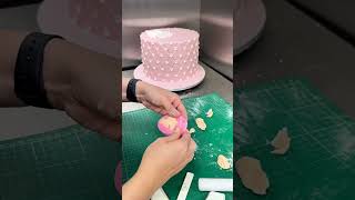 Decorate a Christening Cake with me Hindi me  Fondant cake tutorial  step by step [upl. by Aicileb338]