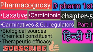 Laxative cardiotonic GI regulators PharmacognosyChapter5Part1in hindi Dpharm 1stहिन्दी मे [upl. by Idnir152]