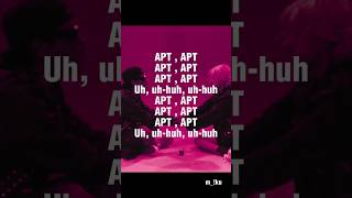 apt karaoke lyrics apt kpop rosé rose kpopedit karaoke music kpopkaraoke [upl. by Naujled]