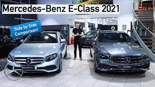 NEW Mercedes Benz EClass 2021  Side by Side Comparison [upl. by Enylcaj]