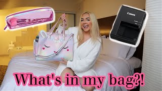 Whats in my STAYCATION bag  my boyfriend surprised me 🥰🥰 [upl. by Bonina]