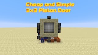 TUTORIAL Extremely Cheap 3x3 Piston Door Cheap  Compact [upl. by Aneeles]