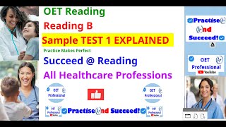 OET Sample Test 2 Reading B Explained [upl. by Antonetta]