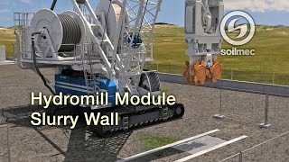 Hydromill Module SH 50 DiaphragmSlurry walls Soilmec 150m amp 250 mt deep [upl. by Warfold154]