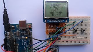 Arduino real time clock with DS3231 and NOKIA 5110 LCD [upl. by Nnaarual745]