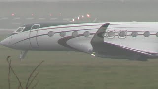 Gulfstream G700 departing Newcastle international airport [upl. by Pasia]