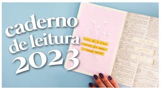 READING JOURNAL 2023  Organizando o caderno de leitura [upl. by Hooke379]