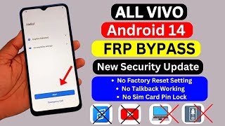 Vivo Android 14 Frp Bypass Without Pc  All Vivo Android 14 Frp Unlock  Vivo Google Account Bypass [upl. by Idolla]