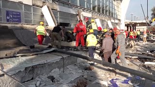 Roof collapse at Serbian railway station kills at least 14 [upl. by Kirst]