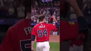 Max Fried receives a THUNDEROUS Standing Ovation atlantabraves [upl. by Atirhs]