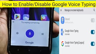 How To EnableDisable quotGoogle Voice TypingAndroidquot  Google Voice Typing To Gboard Keyboard [upl. by Arenat]