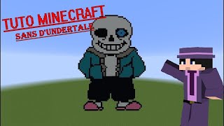 TUTO Minecraft Pixel Art  Sans Undertale [upl. by Le920]