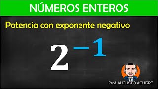 Potencia con exponente negativo  2 elevado a menos 1 [upl. by Urd]