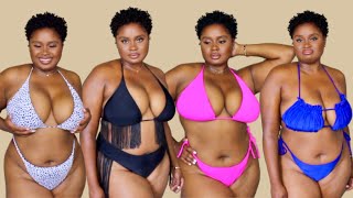 Curvy  Plus Size Swimwear Try On  Size 16 Shein Haul [upl. by Moreville300]