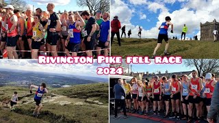 Rivington Pike fell race 2024  junior and senior races [upl. by Lewap]