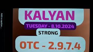 8102024 Satta Matka  Strong Jodi Today  kalyanopen kalyanjodi Kalyan Matkaguru [upl. by Nissy]