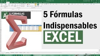 5 Fórmulas de Excel indispensables para tu Trabajo [upl. by Ailongam]