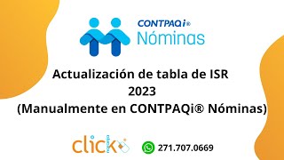 Actualización de tablas ISR 2023 CONTPAQi® Nóminas [upl. by Airual]