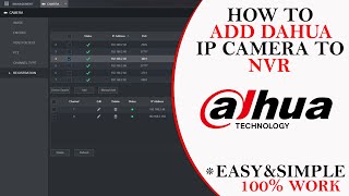 How to Add IP Camera in Dahua NVR  Dahua IP Camera Setup [upl. by Doralin359]