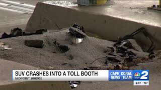 SUV smashes into Cape Coral toll booth [upl. by Aserat997]