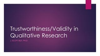 Trustworthiness and Validity in Qualitative Research Design [upl. by Fine]