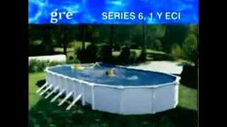 Montage piscine hors sol acier ovale [upl. by Yartnoed]