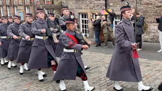 2024 Remembrance Sunday Parade  Marching Back to Edinburgh Castle Scotland [upl. by Larson]