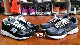 New Balance Made In USA 990v2 vs 990v3 Comparison Sizing Comfort and Design [upl. by Euqinim]