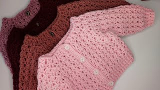 Crochet 88 How to crochet a short winter cardi 13 y [upl. by Elehcir]