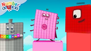 Numberblocks en español  Números del 0 a 1000000000  Aprender a contar [upl. by Halilad]