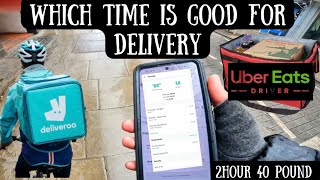 delivery job uk deliveroo and Uber eats food delivery uk which time is good delivery [upl. by Vyner]