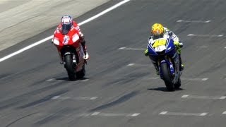 MotoGP Historic Battles  Rossi vs Stoner Laguna Seca 08 [upl. by Milano438]