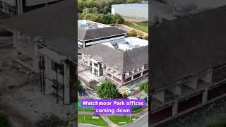 October 2024  Watchmoor Park Camberley Demolition 1st video following demolition of the offices [upl. by Boycey]